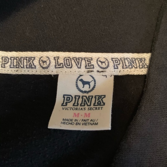 PINK Victoria’s Secret black 1/4 zip with pocket - Picture 6 of 9